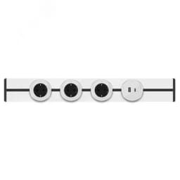 MultiTrack Розетка 2К+З круглая 16А/250В Белый