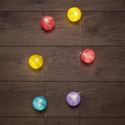 Тайские фонарики Фейерверк 15 м прозрачный ПВХ 10 LED теплый белый питание 2 х АА батарейки не в комплекте 303099