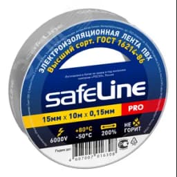 Изолента Safeline 15/10 серо-стальной