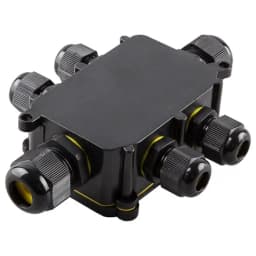 Коробка распределительная LD526 водонепроницаемая на 6 выходов 450V 140х100х36 черный 49124