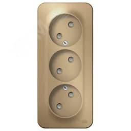 BLANCA розетка наружная 3-я без заземления со шторками с изолирующей пластиной, 16а, 250в, титан Systeme Electric