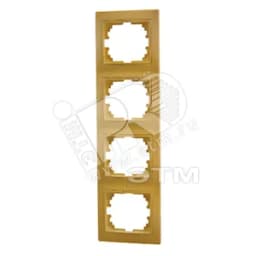 MIRA Рамка 4 поста вертикальная ольха