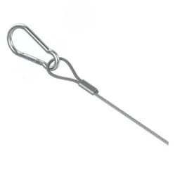 Трос оцинкованный с карабином и замком 2 м, толщина 2,0 мм, Сендзимир цинк OSTEC