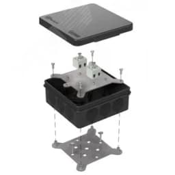 Коробка огнестойкая для о/п двухкомпонентная 60-0303-9005-FR2.5-4 Е15-Е120 100х100х40 RAL9005 Промрукав (17 шт/уп)