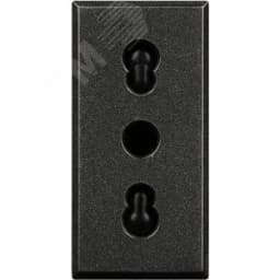 Axolute Розетка 2К+З 10/16А 250В~ с экранированными контактами антрацит Legrand Euro