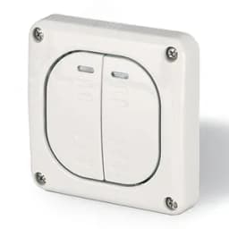 Выключатель однополюсный двухклавишный