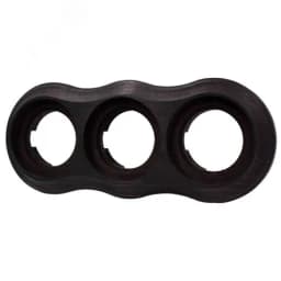 Рамка 3 постовая Пиластро, накладной монтаж, дерево, цвет Угольно-черный