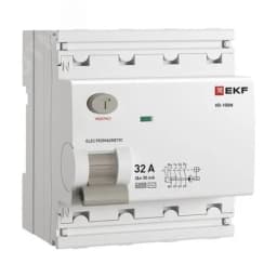 Выключатель дифференциального тока ВД-100N 4P 32А 30мА тип AC эл-мех 6кА PROXIMA EKF
