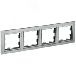 BRITE Рамка 4 поста РУ-4-БрС сталь IEK