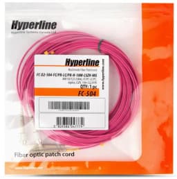 Патч-корд волоконно-оптический (шнур) MM 50/125(OM4) Hyperline FC-D2-504-FC/PR-LC/PR-H-10M-LSZH-MG