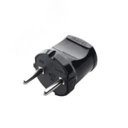 Вилка без заземления черная