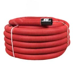 Труба гофрированная двустенная ПНД d 90 с зондом (50 м) красная PROxima