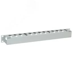 Органайзер кабельныйс крышкой 19дюйм 1U серый