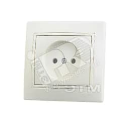 MIRA Розетка без заземления бежевая