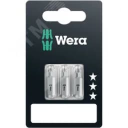 Бита 867/1 Z TORX SB вязкая твердость хвостовик 1/4 C 6.3 TX 10X25 мм 2 шт с держателем-еврослот WERA