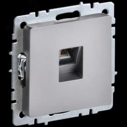 BRITE Розетка компьютерная RJ45 кат.5E РК10-БрС сталь