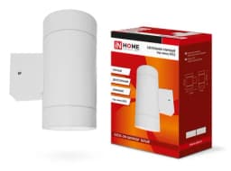 Светильник НБУ ЦИЛИНДР-2xGX53-WH 16Вт IP65 230В уличный настен. двусторон. под лампу 2хGX53 алюм. бел. IN HOME 4690612023526