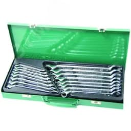 Набор ключей гаечных комбинированных с накидным изогнутым профилем 75° в кейсе, 7-24 мм, 16 предметов Jonnesway