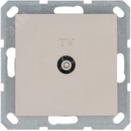 Розетка TV9.5 мм проходная с накладкой, цвет Тауп