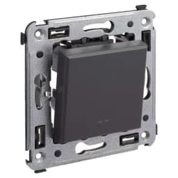 Выключатель 1-кл. СП Avanti «Черный матовый» DKC 4412103