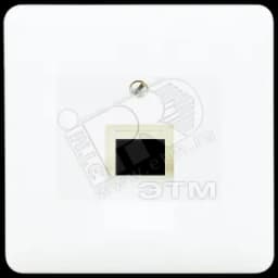 Крышка для ординарной телефонной и компютерной розетки UAE белая JUNG