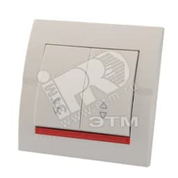 DERIY Выключатель проходной х2 ПБТ белый