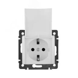 VALENA Розетка с заземлением в рамку с крышкой белая 774422 LEGRAND