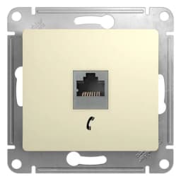 Розетка телефонная 1-м СП Glossa RJ11 механизм беж. SE GSL000281T
