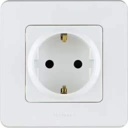 Розетка 1-м СП Inspiria 16А IP20 250В 2P+E защ. шторки немецк. стандарт механизм бел. Leg 673730