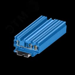 Клемма TC 1-2 пружинная, сечение 2,5 мм. кв., синяя