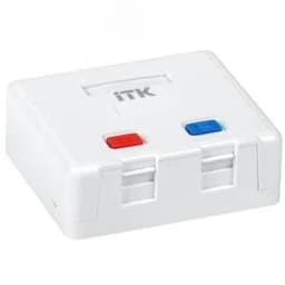 Корпус настенной розетки для 2 модулей Keystone Jack ITK