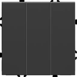 Выключатель 3клавишный механизм STEKKER 250В 10А серия Эмили RSW10510805 черный уголь soft touch 49844