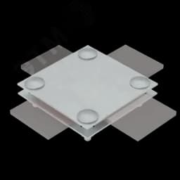 Соединитель крестообразный для полосы до 40 мм с 2 пластинами TD