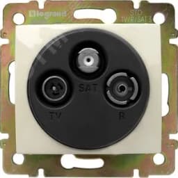 VALENA Розетка телевизионная TV-FM-SAT звезда в рамку слоновая кость 774335 LEGRAND