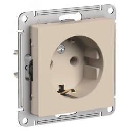 ATLASDESIGN РОЗЕТКА с заземлением, 16А, механизм, ПЕСОЧНЫЙ Systeme Electric