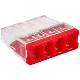 Клемма соединительная 4-контактная Elеctrodeel ED 772-204, сечение 0,5-2,5 мм2, 24А/450В (упаковка 100 штук)