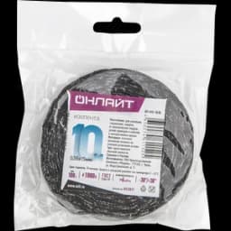 Изолента ОНЛАЙТ 61 152 OIT-H15-10/BL ХБ черная 100г 0,35х15мм 10м