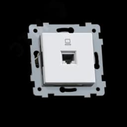 Аксиома  механизм розетки RJ45  скрытой установки РК1-458, белый