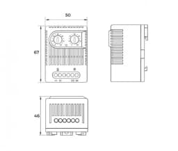 Термостат универсальный 0-60°C для обогрева и охлаждения Hyperline KL-TRS-UVL-060