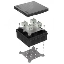 Коробка огнестойкая для о/п двухкомпонентная 60-0303-9005-FR6.0-8 Е15-Е120 100х100х40