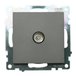 Розетка телевизионная 1местная механизм 75 Ом 5862МГц серия Катрин графит GLS00710806 49419