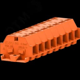 Клемма TB 2-2 с бок. подключ. с фиксирующим фланцем, оранжевая