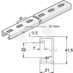 Монтажный профиль MP41.21.150.3S Вергокан Россия