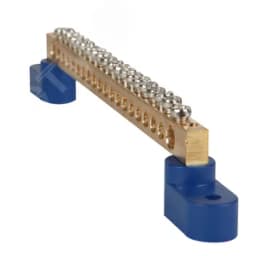 Шина нулевая с двумя изоляторами OptiKit BB-T-PE-S-14-6х9-желтый КЭАЗ Optima