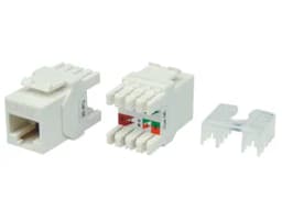 Вставка Keystone Jack RJ-45(8P8C) 5е Hyperline KJ8-8P8C-C5e-180-WH