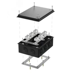 Коробка огнестойкая для кабель-канала 40-0460-FR10.0-8 Е15-Е120 RAL9005 85х85х45 (44 шт/кор)