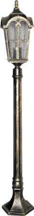Светильник садовопарковый Feron PL107 столб четырехгранный 60W 230V E27 черное золото 11299