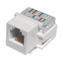 Вставка Keystone Jack, RJ-12(6P6C), IDC(Toolless) Hyperline KJ1-6P6C-C2-90-WH