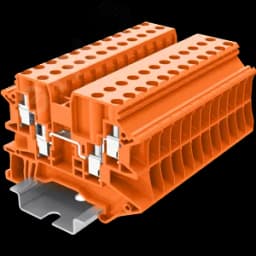 Клемма TU 2-2 винтовая, сечение 4 мм. кв., оранжевая
