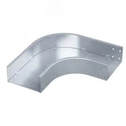 Угол горизонтальный 90 градусов 100х200, 1,5 мм, цинк-ламель, в комплекте с крепежными элементами и соединительными пластинами, необходимыми для монтажа